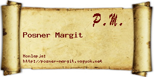 Posner Margit névjegykártya